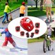 thumbnail image 1 of Kit de Casco de Bicicleta para Niños Colamx Rojo, 1 of 8