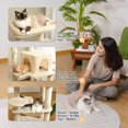 thumbnail image 5 of Demi Bonn 45" Cat Tree Tower for Indoor Cats, 5-Level Cat Condo for Large Cats with Large Hammock, Big Top Perch and 4 Sisal Covered Scratching Pos, Green, 5 of 8