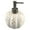 White, variant on Halloween Pumpkin Ceramic Soap Dispenser, Refillable Bathroom & Kitchen Accessory, Press-Type Hand Soap Storage Container, with Leaf Pattern, Festive Decor & Storage(White)