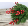 thumbnail image 2 of 30pcs Artificial Red Berry Picks - Christmas Holly Berry Branches Red Berry Stems for Holiday Home Decor and Crafts, 2 of 5