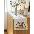 thumbnail image 5 of Table Runner 72 Inches Long for Kitchen Dining, Pig Sunflowers Dresser Scarf Farmhouse, Dining Table Decorations for Wedding/Parties, Yellow Floral Elegant Checkered Pastoral 18 x 72 In, 5 of 8