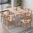thumbnail image 6 of Pioneer Flower Seat Covers for Dining Room Chairs Set Of 6,Stretch Printed Washable Chair Seat Cover with Elastic Ties and Button,Removable Waterproof Couch Cushion Covers, 6 of 6