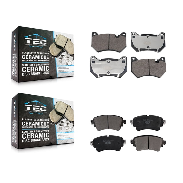 TEC Front Rear Ceramic Brake Pads Kit for Car 2018-2019 Audi Q5 with Brembo Calipers KTC-100812