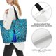 thumbnail image 3 of Fotbe Beautiful Blue Peacock Bolsa Tote Estética de Lona con Estampado para Mujer - Bolsa Reutilizable de Hombro Casual para Vacaciones, Compras, Trabajo y Gimnasio, 3 of 8