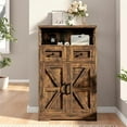 thumbnail image 5 of Set of 2 Farmhouse Storage Cabinet with Drawers and Shelves, Kitchen Pantry Storage Cabinet, Floor Hutch Cupboard for Dining Living Room Home Office, Rustic Brown, 5 of 15