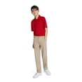 thumbnail image 5 of Wonder Nation Boys School Uniform Flat Front Performance Pants, Sizes 4-18 & Husky, 5 of 5