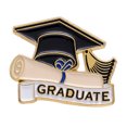 thumbnail image 1 of Pins esmaltados de graduación Gorra de graduación y diploma escolar Pins esmaltados de solapa para estudiantes Broche esmaltado con letra negra para insignias y accesorios, 1 of 7