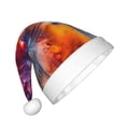 thumbnail image 2 of Bingfone Modern Art Red And Blue Colors for Kids Christmas Hat Santa Hat for Boys Girls Teenager for Christmas New Year Xmas Festive Holiday Party Supplies Gifts, 2 of 6