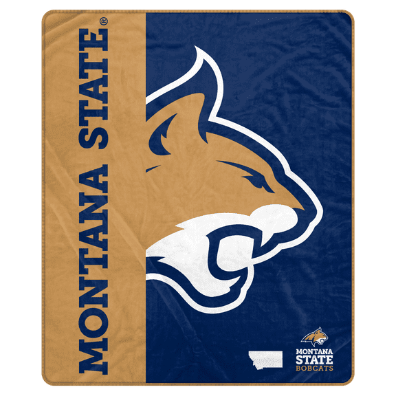 NCAA Montana State Bobcats 50x60 Inch Ultra Soft Tailgate Throw