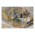 thumbnail image 1 of DesignArt Marble Gold and Black II Large Wall Clock, 1 of 2