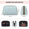 thumbnail image 5 of Naloa Milk Tea1 Leather Makeup Bag for Purse Travel, Portable Small Cosmetic Organizer for Women and Girls, Make up Bag with Zipper, 5 of 8
