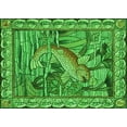 thumbnail image 1 of Ahgly Company Machine Washable Indoor Rectangle Transitional Green Area Rugs, 3' x 5', 1 of 7