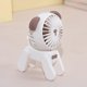 thumbnail image 1 of Mini Desk Fan for Kids,Rechargeable White Puppy Table Fan, 3 Speeds Children students handheld folding Small fan for, 1 of 4