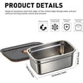 thumbnail image 2 of 1.5L Replaceable Container for Heated Lunch Box Stainless Steel 304 SS Food Containers Accessories with Lids Food Storage Bento Box for Snacks, Sandwiches, Fruits, Vegetables, 2 of 5