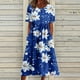 thumbnail image 1 of WILLBEST Vestidos Casuales para Mujer Vestido Bohemio de Manga Corta con Cuello Redondo y Bolsillos para Mujer Vestido Informal con Estampado Corto y Cuello Redondo Vestidos de Primavera Extra Grande, 1 of 3