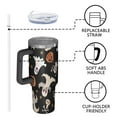 thumbnail image 4 of Retro Halloween Ghost Pattern Tumbler with Handle and Lid,40oz Double Wall Vacuum Insulated Tumbler,Cups Gift for Women and Men, 4 of 7