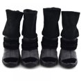 thumbnail image 4 of Dogs Winter Warm Snow Boots, Deer Leather Cashmere Pet Shoes for Small Dog, 4 of 5