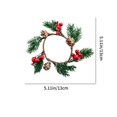 thumbnail image 3 of Decoraciones de Árbol de Navidad Corona de Navidad Decoración de Puerta Y Ventana de Cono Anillo de Corona de Fruta Roja de Pvc Colgante Decoración de Árbol de Navidad Giranda Decoraciones de Navidad, 3 of 7