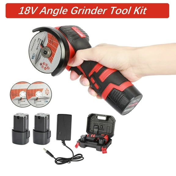 ZNNT Angle Grinder Tool, 18V 550W Grinders Power Tools, Electric Metal Grinder w/ 2 Cutting Discs, Non-Slip Handle for Metal/Wood
