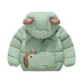 thumbnail image 4 of Toddler Winter Lightweight Puffer Jacket for Boys Girls Waterproof Windproof Quilted Winter Hood Coat with Animal Prints, 4 of 4