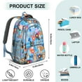 thumbnail image 5 of Basset Hound Dog and Flower Backpack for School,Cute School Bag,Schoolbag with Adjustable Shoulder Straps & Padded Back,16.9 Inch, 5 of 5