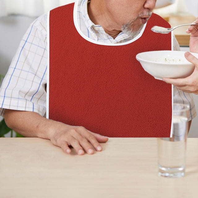 Adultos babero adultos alimentando babero cómoda reutilizable lavable creativo ajustable delantal de alimentación para mayores