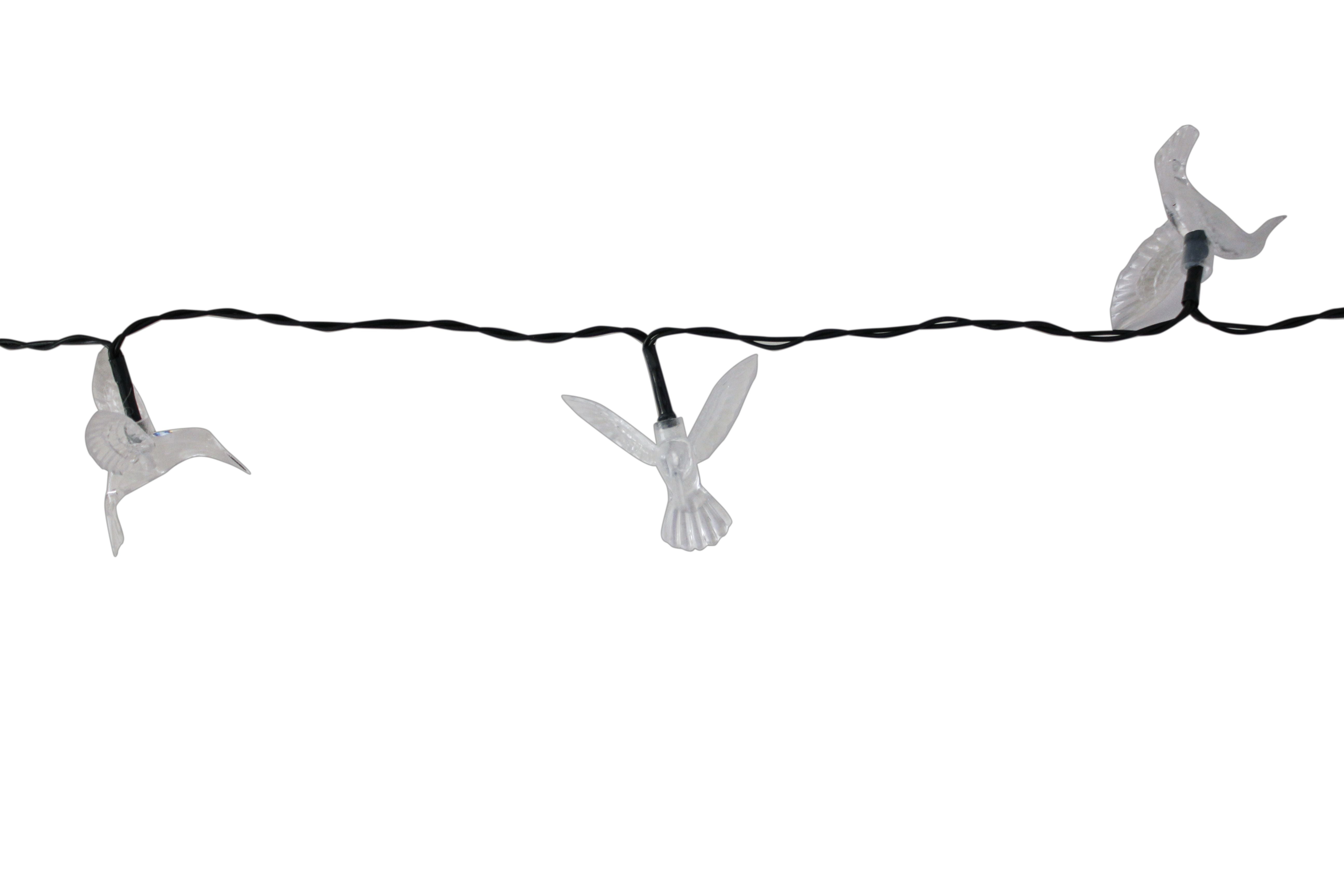 Perfect Holiday 30 LED Solar String Lights,Waterproof with Bird Design Bulbs for Outdoor Home decor, Christmas, Parties, Garden - Warm White