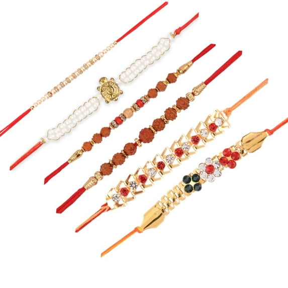 Efulgenz Combo of 6 Thread Dora Rakhi Set for Brother Bhaiya