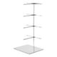 thumbnail image 1 of Soporte para gafas de sol, 1 paquete - Estante de gafas de acero inoxidable, soporte de 4 niveles con base (plata), 1 of 5