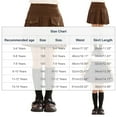 thumbnail image 4 of HOMADLES Girls Athletic Skirts High Waist A Line Uniform Skorts Skirt Girls Mini Skorts School Uniform Skirt Khaki 3-4 T, 4 of 10
