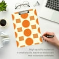 thumbnail image 3 of FORMRS Acrylic Clipboard with Low Profile Clip Standard A4 Letter Size, 12.5" x 9", Orange Geometric Pattern, 3 of 8