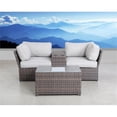 thumbnail image 2 of Living Source International Causeuse d'Extérieur en Osier avec Table, Gris/brun, 2 of 2