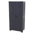 thumbnail image 5 of HomeRoots 668935 49 in. Dark Gray Heavy Duty Plastic Locking 2 Door Utility Cabinet, 5 of 8