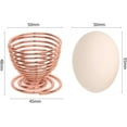 thumbnail image 2 of Rose Gold Spiral Egg Cups - Set of 2, Modern and Lightweight Metal Design for Boiled Eggs, 2 of 5