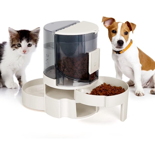Flantor Automatic Cat Feeders for Cats and Small Dogs Pet Food Feeder