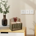 thumbnail image 6 of Vintage Wood Block Perpetual Calendar Desktop Calendar, Reusable Wooden Month Date Display Blocks for Desk Office Home Decoration Boho Style, Brown, 6 of 6