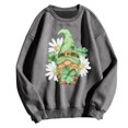 thumbnail image 2 of 50 % de Rabais Liquidation Chandail Surdimensionné pour Femmes 2023 Col Rond Imprimé Manches Longues Hauts Imprimés Blouse Régulière, 2 of 6