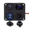thumbnail image 3 of Socket Panel Dual USB Power Outlet 4.2A LED Voltmeter Cigar Lighter Socket Car Marine Boat RV Truck, 3 of 7