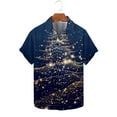 thumbnail image 1 of Blusa y camisa de manga corta con cuello vuelto Camisa de manga corta con estampado navideño para hombre Camisa informal de manga corta con solapa para hombre Tops para hombre, 1 of 4