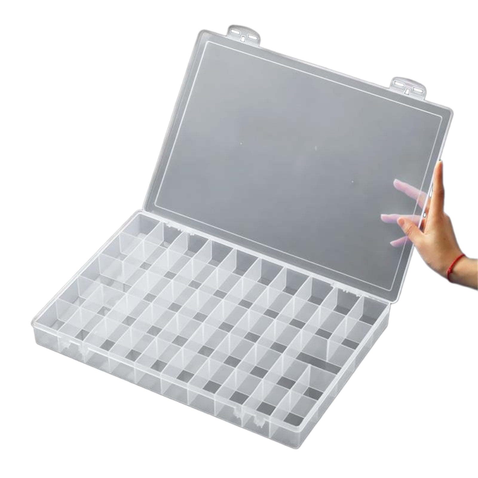 24 36 48 Grids Paint Organiser Case Jewelry Storage Box Clear Plastic Storage Case for Jewelry Beads Painting Craft
