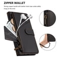 thumbnail image 3 of For Samsung Galaxy A35 5G 6.6-inch Wallet Case Multi-Card Slots Zipper Wallet Leather Phone Case,Black,For Galaxy A35 5G, 3 of 10