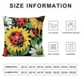 thumbnail image 5 of Shiartex Sunflower Ladybugs Pillow Covers Farmhouse Decorative Throw Pillow Covers Home Decor Pillow Cases Outdoor Indoor Square Cushion Covers for Kids Room Sofa 22x22in, 5 of 5