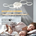 thumbnail image 3 of Garwarm Ceiling Fans with Lights and Remote, 39 in Low Profile Ceiling Fan With Light Dimmable LED 57W Ceiling Fan ,Mute 6 Speeds & 3 Color Temperature Flush Mount Ceiling Fans For Bedroom, 3 of 14
