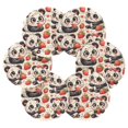 thumbnail image 2 of Haosy Set of 6 Drink Woven Coaster with Holder Heat Resistant Non-Slip Bar Coasters 4 Inches Cute Panda with Strawberry, 2 of 7