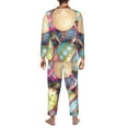 thumbnail image 5 of Bingfone Men'S Pajama Set 2 Piece Loungewear Pjs, Long Sleeve With Pajama Pants-Easter Eggs, 5 of 9