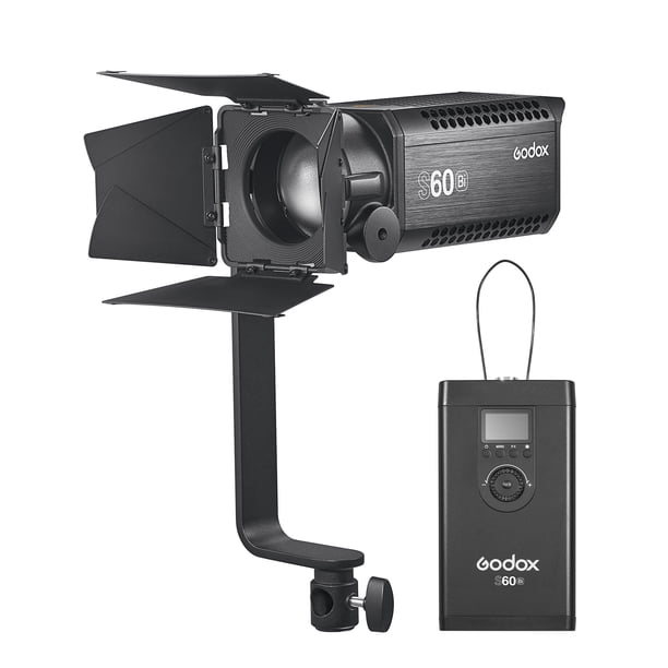 Lámpara de fotografía Godox S60Bi Focusing LED Video Light Studio Photography Light 77W 2800K-6500K Regulable CRI96 Ángulo de haz ajustable 11 Efectos de iluminación Aplicación de teléfono / Control Godox Lámpara de Fotografía