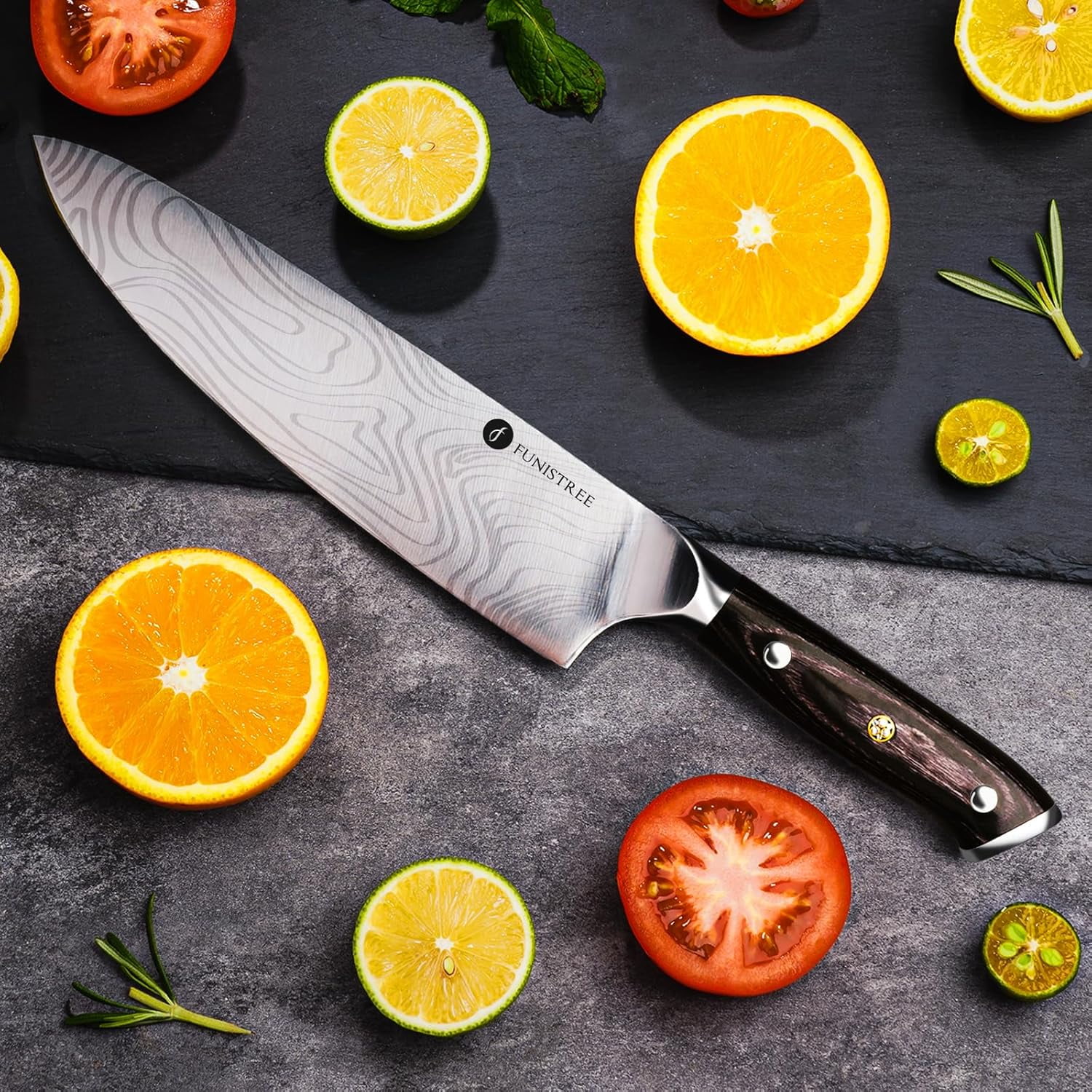 8 inch Professional Chef Knife, Sharp Kitchen Knife, German High Stainless Steel EN1.4116, Gifts for Men Women Him Husband Dad, Christmas Anniversary Birthday Gift from Wife Daughter Son