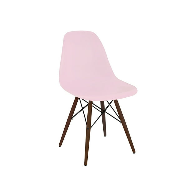 Design Lab MN LS9400PNKWAL Trige Baby Pink/Walnut Dining Chair Set of 5