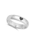 thumbnail image 4 of Oxidized Black Heart Stamp Promise Ring .925 Sterling Silver Band Jewelry Female Male Unisex Size 5, 4 of 4