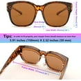 thumbnail image 2 of FEISEDY Women Men Polarized Fit Over Sunglasses Oversized Trendy Square Cat Eye Wear Over Glasses B2849, 2 of 17